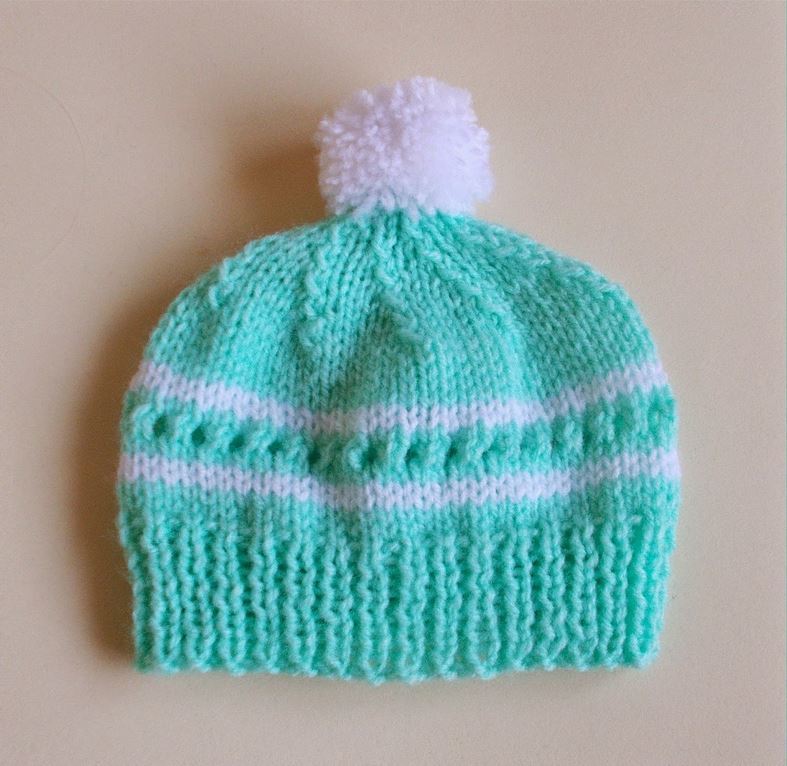 Minty Baby Knit Hat