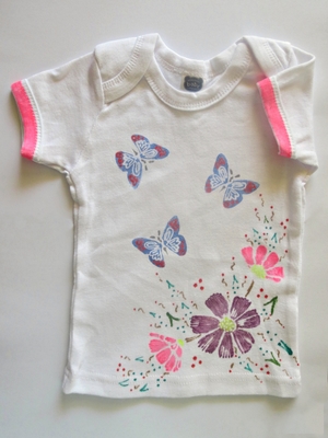 Flowers and Butterflies Onesie Baby Shower Craft