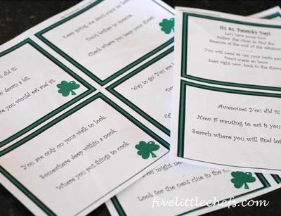 Printable St. Patrick's Day Scavenger Hunt