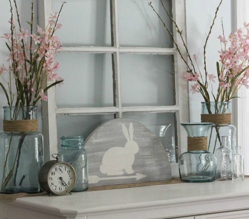 Rustic Bunny Easter Decoration