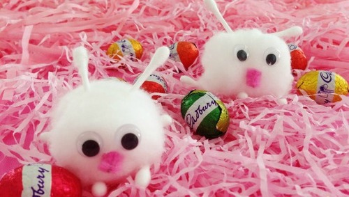 Itty Bitty Cotton Ball Bunny Crafts