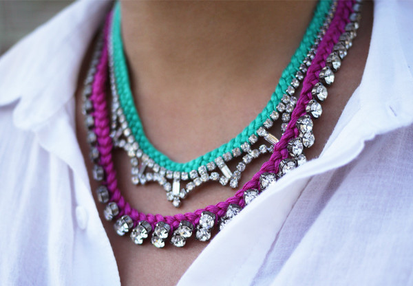 Dazzling DIY Braided Rhinestone Necklace