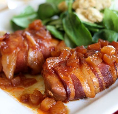 Slow Cooker Bacon Wrapped Chicken