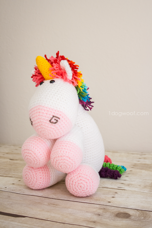 Rainbow Cuddles Crochet Unicorn Pattern