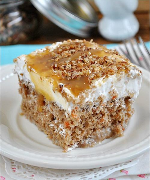 Heavenly Carrot Cake Poke Cake