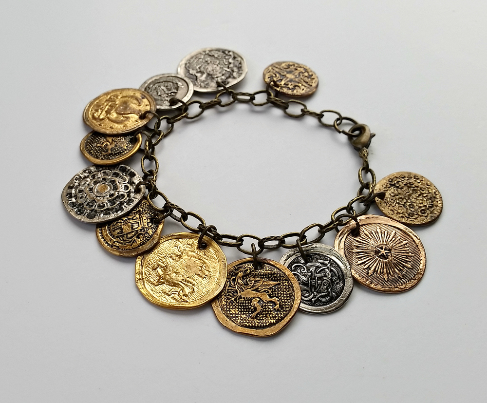 Ancient Coins DIY Bracelet | AllFreeDIYWeddings.com