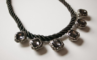 Enigmatic Cord and Crystal Necklace
