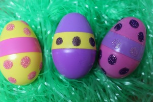 Glitter Eggs for Easter