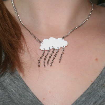 April Showers Cloud Necklace