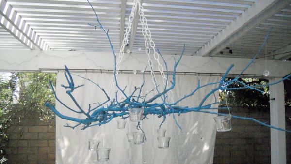 Jaw-Dropping Blue Twig Chandelier