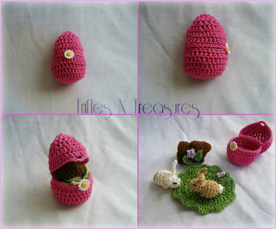 Crochet Easter Bunny Playset