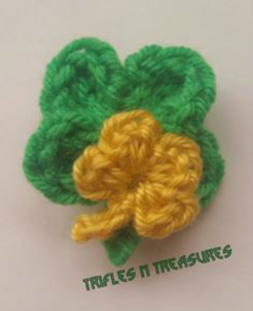 Lucky Charm Crochet Pin