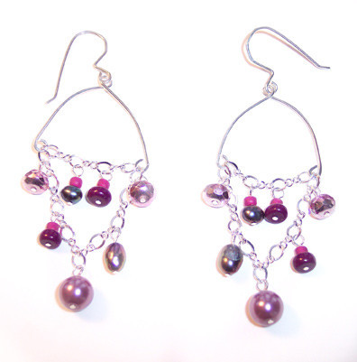 Delicate Pink Drop Earrings