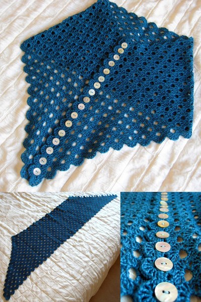 Multiplicity Buttoned Shawl