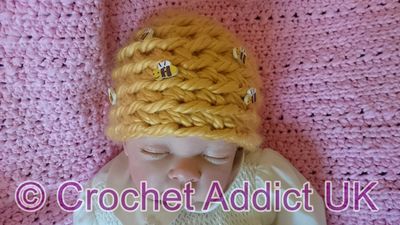 Beehive Baby Crocheted Beanie Hat