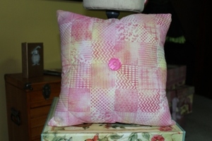 Faux Quilted Tie Dye Pillow
