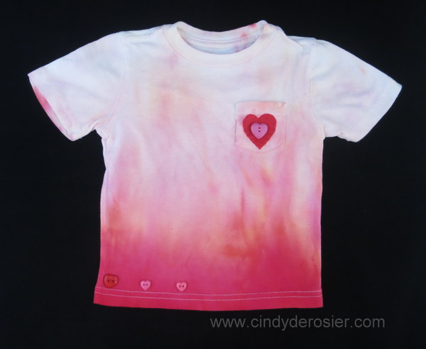 Little Girls Ombre Homemade Tie Dye Shirt