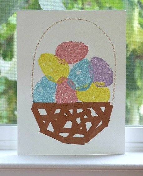 Easter Egg Sponge Painting