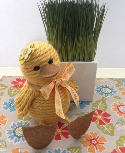 Yarn Wrapped Spring Duck