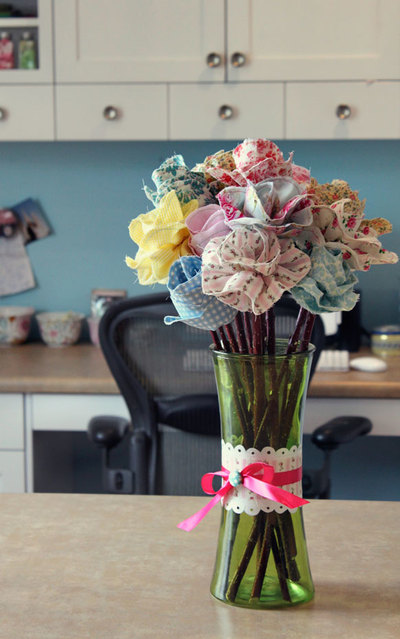 Long Stemmed Fabric Flowers