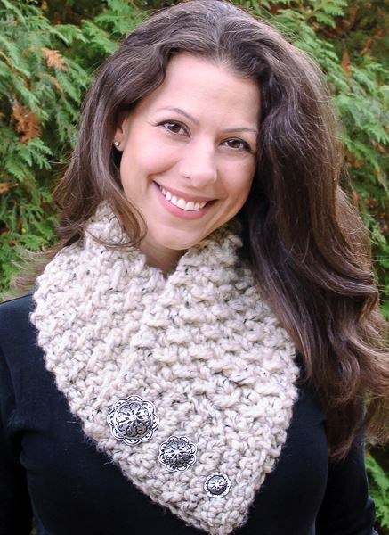 Gold-Strung Goddess Knit Scarf