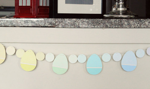 Paint Chip Easter Egg Garland