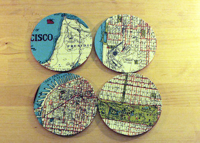 Cool Map DIY Coasters