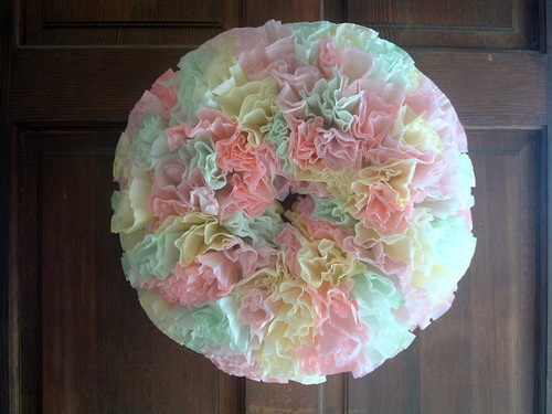 Dip and Dye Coffee Filter Wreath