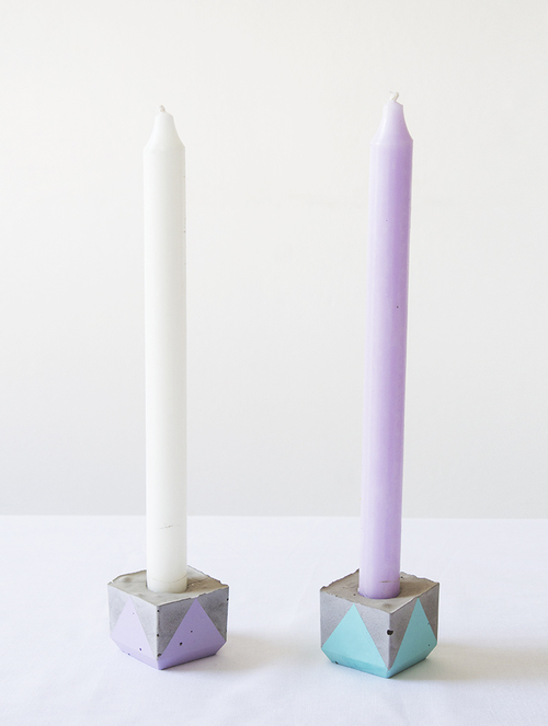 Effortless Concrete DIY Candle Holders