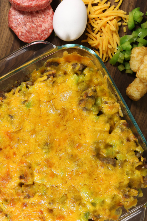 Tater Tot Sausage and Egg Breakfast Casserole