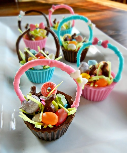 Edible Chocolate Easter Baskets
