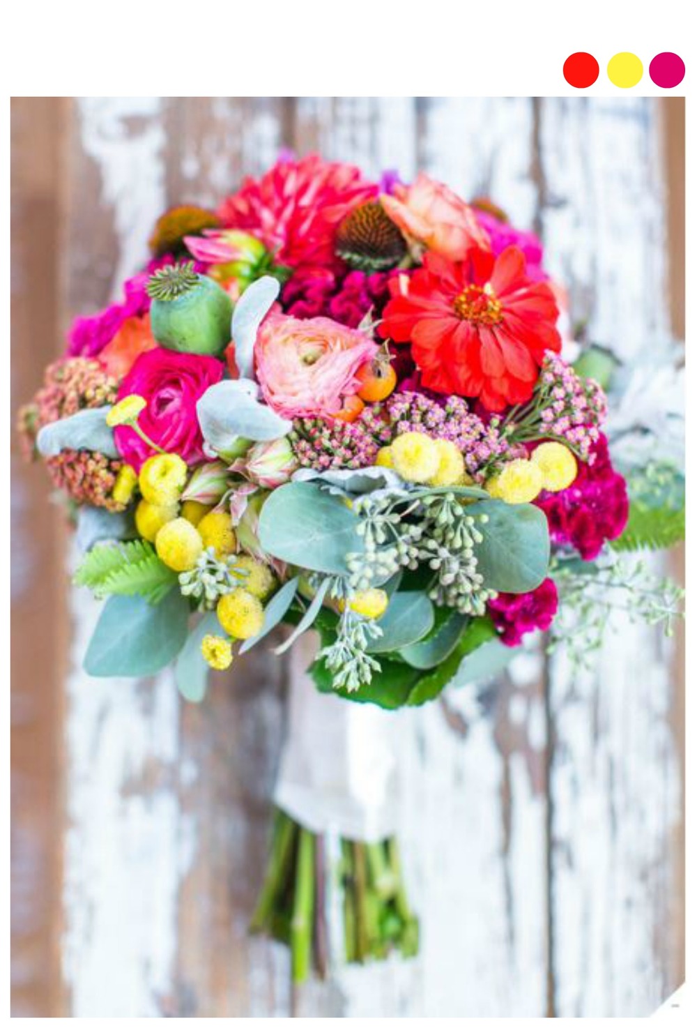 Preppy Rustic Wedding Bouquet | AllFreeDIYWeddings.com