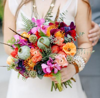 Bohemian Dreams Exotic Wedding Bouquet