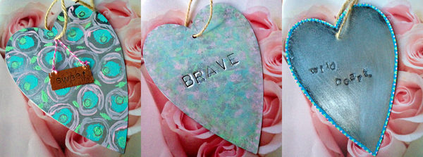 Metal Stamped Heart Valentines Day Craft