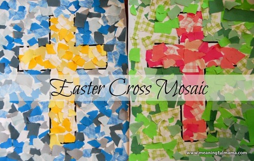 Paper Mosaic Cross Craft