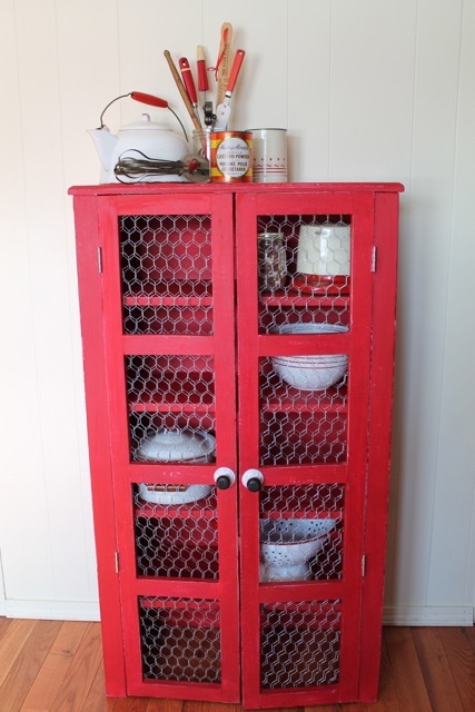 Restyled Red Shelf Home Decor Craft