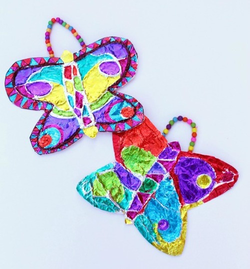Crazy-Colorful Butterfly Craft