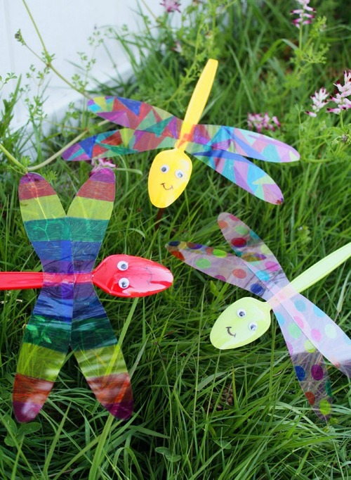 Plastic Spoon Dragonflies