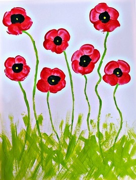 Poppy Fingerprint Flowers