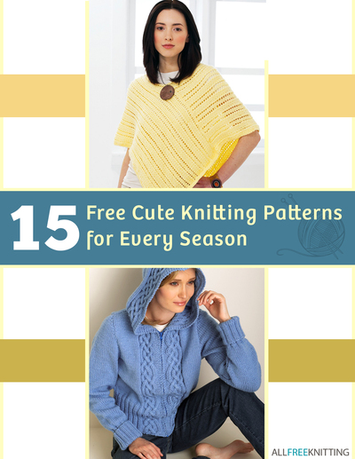 "15 Free Cute Knitting Patterns for Every Season" eBook