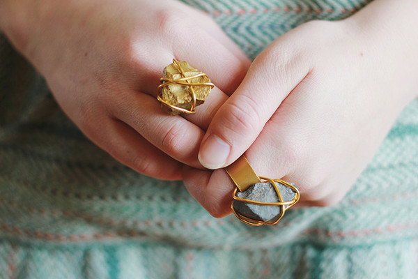 Golden Stone Ring