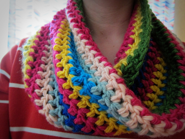 Candyland Crochet Cowl