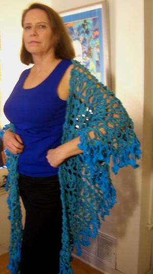 Lucky Springtime Crochet Shawl