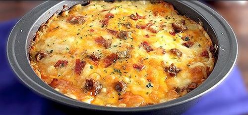 Amish Breakfast Casserole with Potatoes and Sausage