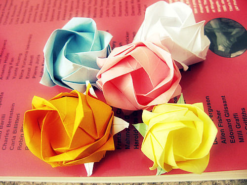 Pretty Paper Origami Rose