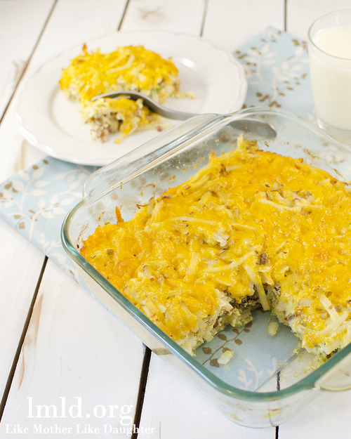 Hash Brown and Bacon Breakfast Casserole
