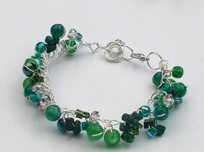 Twisted Wire and Bead Bracelet
