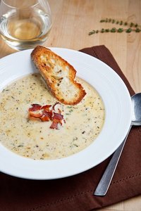 Roasted Cauliflower Cheddar Soup