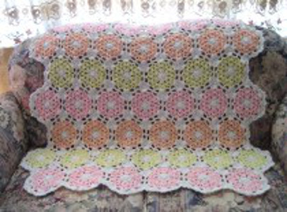 Lacy Shells Afghan in Pastels