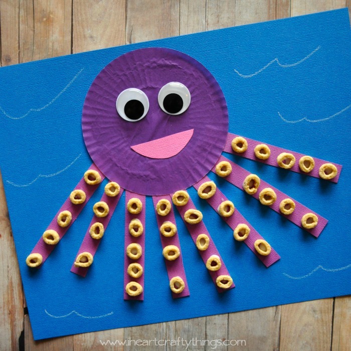 Cupcake Liner Octopus Craft | AllFreeKidsCrafts.com